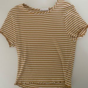 Full Tilt Striped Crop Top SZ S